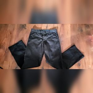 Volcom Corpo Class Black Chino Style Pants Blue Lining Inside Size 25/10 Regular